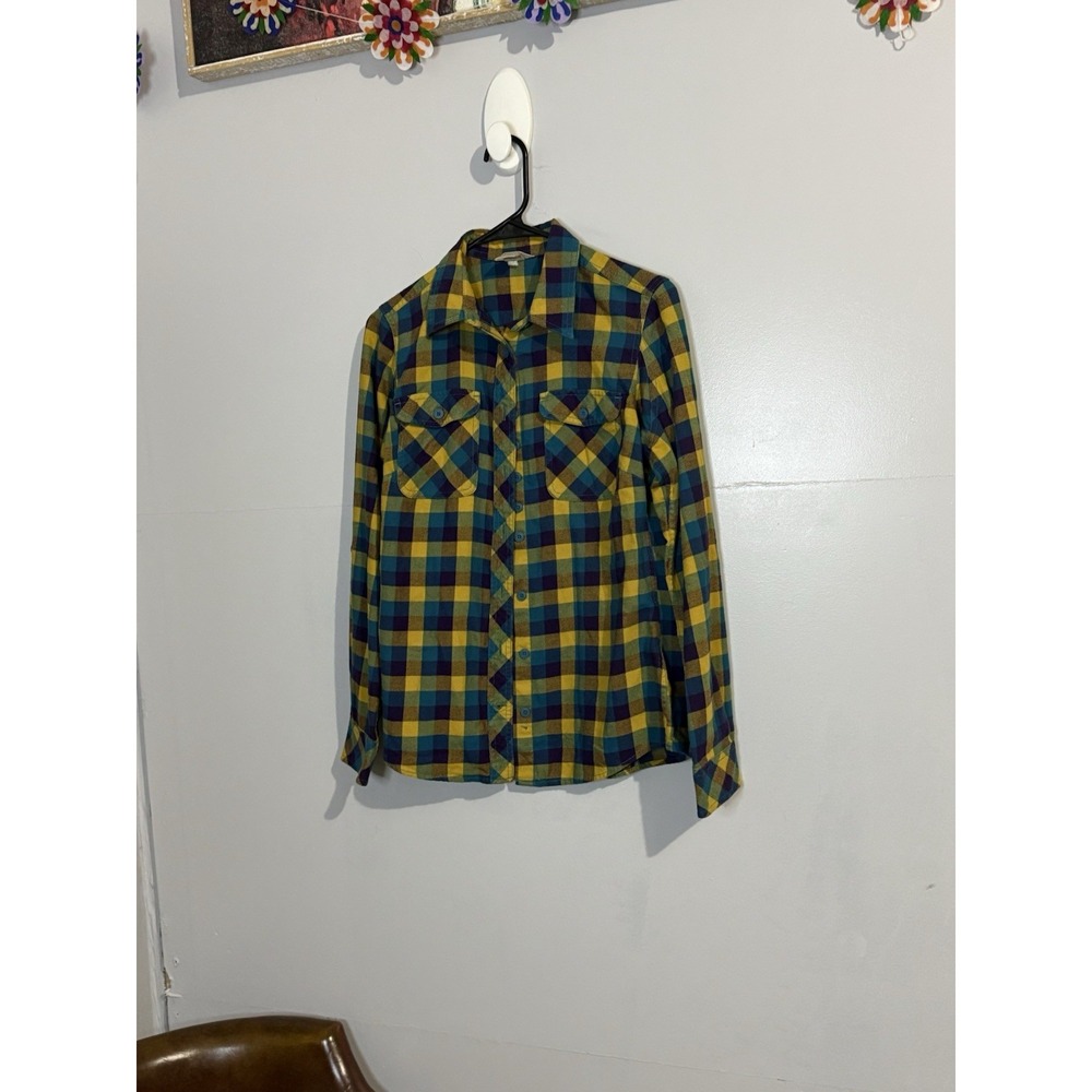 Duluth Trading Co. Multicolor Plaid Button Down Flannel Shirt Womens XS Country‎